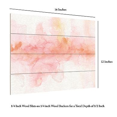 Trademark Fine Art Rainbow Seeds Abstract Wood Slat Wall Art