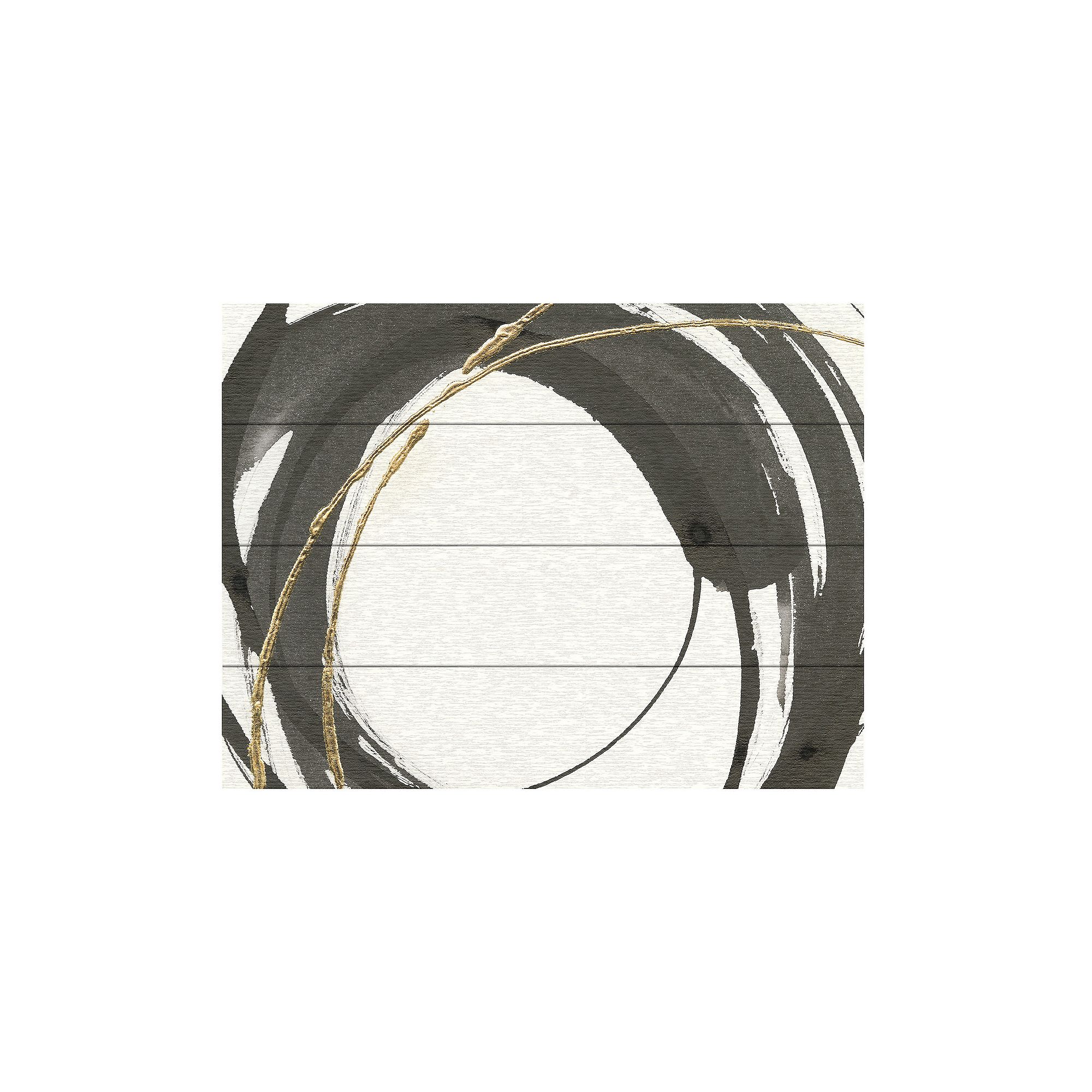 Trademark Fine Art Gilded Enso IV Wood Slat Wall Art, Multi