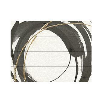 Trademark Fine Art Gilded Enso IV Wood Slat Wall Art
