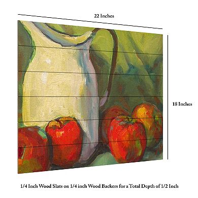Trademark Fine Art Milk Pitcher Wood Slat Wall Art