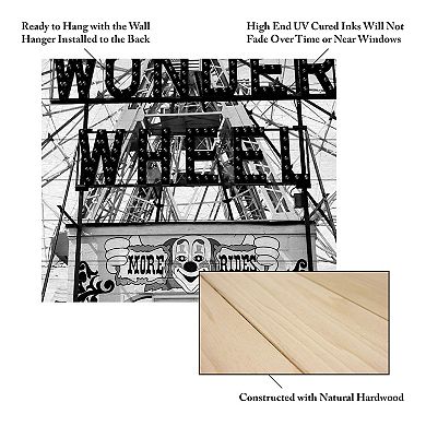 Trademark Fine Art 'Coney Island Wonder Wheel This Way' Wood Slat Art