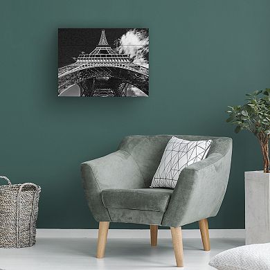 Trademark Fine Art 'Paris Eiffel Tower 1' Wood Slat Art