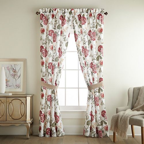 Croscill Fleur Pole Top Drapery Window Curtain