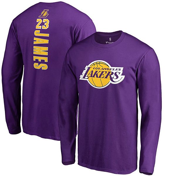 Fanatics Men's LeBron James Cream and Purple Los Angeles Lakers