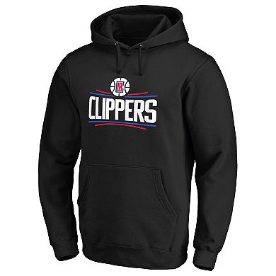 Men's Fanatics Branded Black LA Clippers Primary Team Logo Pullover Hoodie