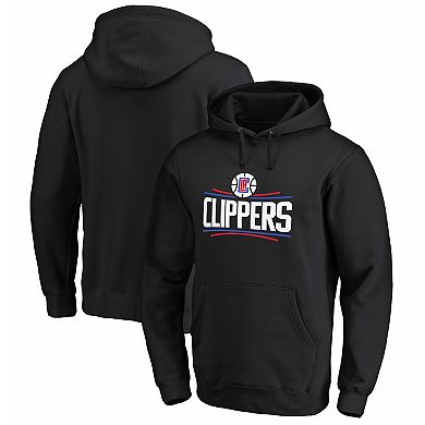 Men's Fanatics Branded Black LA Clippers Primary Team Logo Pullover Hoodie
