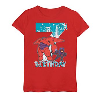 Girls 7-16 Disney's Big Hero 6 Baymax Hiro 7th Birthday Tee