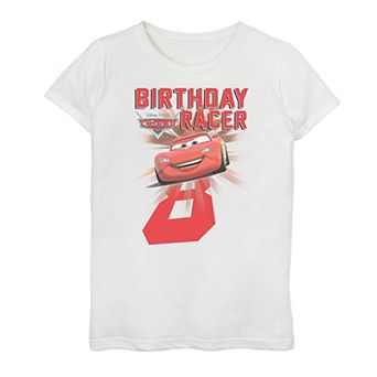 Girls 7-16 Disney/Pixar's Cars 8th Birthday Racer McQueen Tee