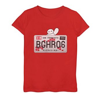 Girls 7-16 Disney's Big Hero 6 Baymax License Plate Tee
