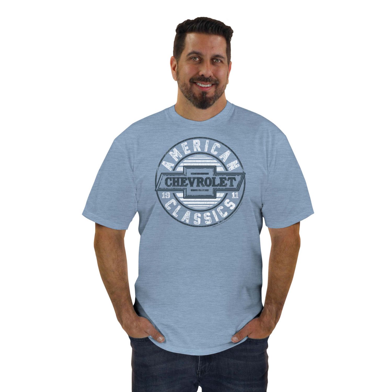 Men's Newport Blue GM Chevy Graphic Tee