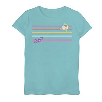 Girls 6-16 Nickelodeon JoJo Siwa Rainbow Stripes Peace Sign Top