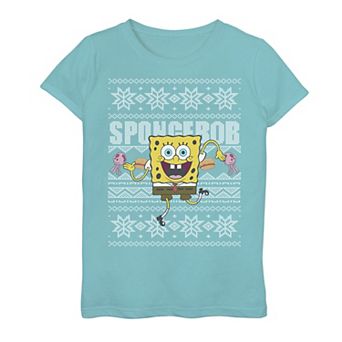 Girls 6-16 Nickelodeon SpongeBob SquarePants Dancing Ugly Christmas Top