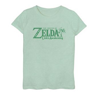 Girls 6-16 Nintendo Legend Of Zelda Link's Awakening Logo Top