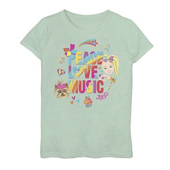 Girls 6-16 Nickelodeon JoJo Siwa Peace, Love, Music Rainbow Top
