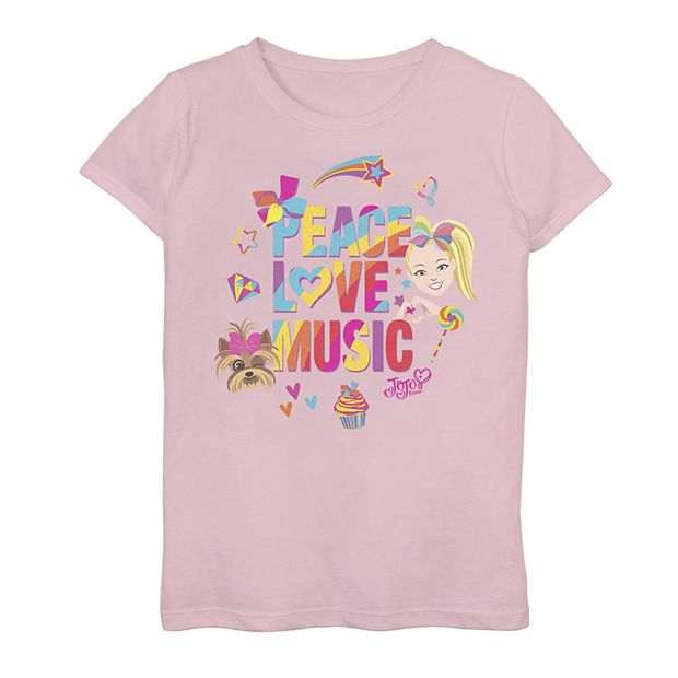 Girls 6-16 Nickelodeon JoJo Siwa Peace, Love, Music Rainbow Top