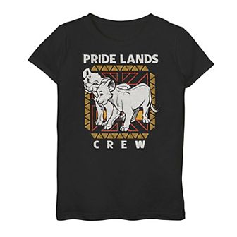 Disney's The Lion King Simba & Nala Girls 6-16 Pride Lands Crew Top