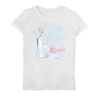 Disney's Frozen Girls 7-16 Elsa 6th Birthday Graphic Tee