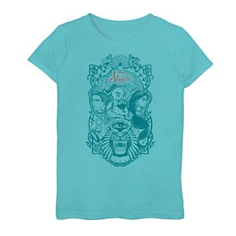 Disney's Aladdin Girls 6-16 Group Character Sketch Top