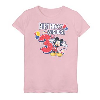 Disney's Mickey Mouse Girls 6-16 3rd Birthday Wishes Top