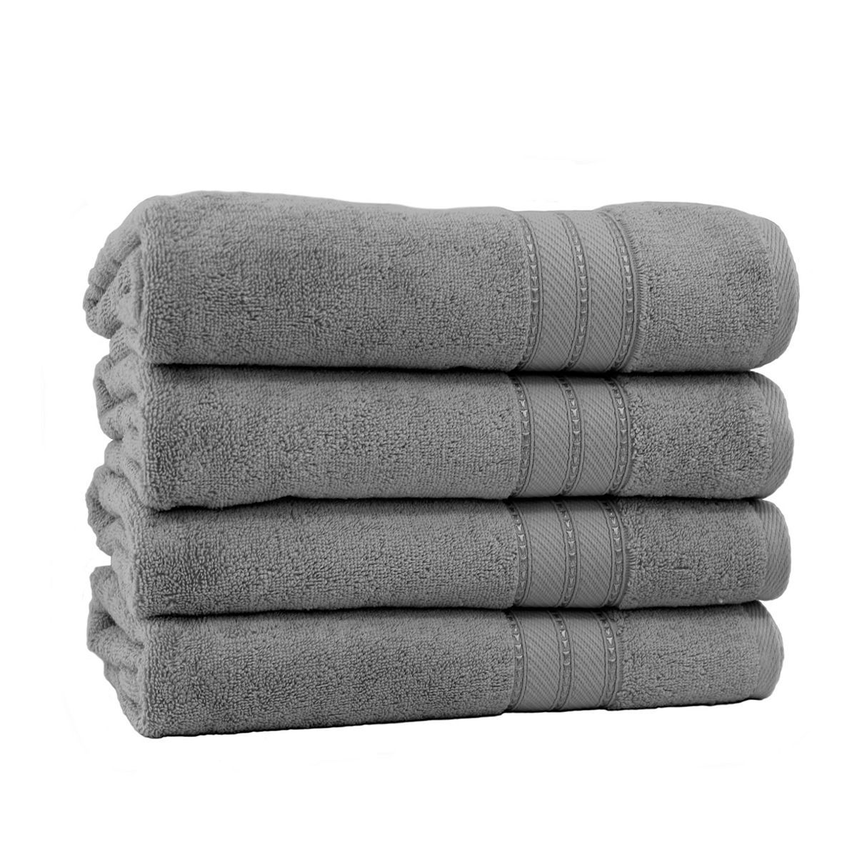 Amrapur SpunLoft 4-Pack Bath Sheet Set - Black