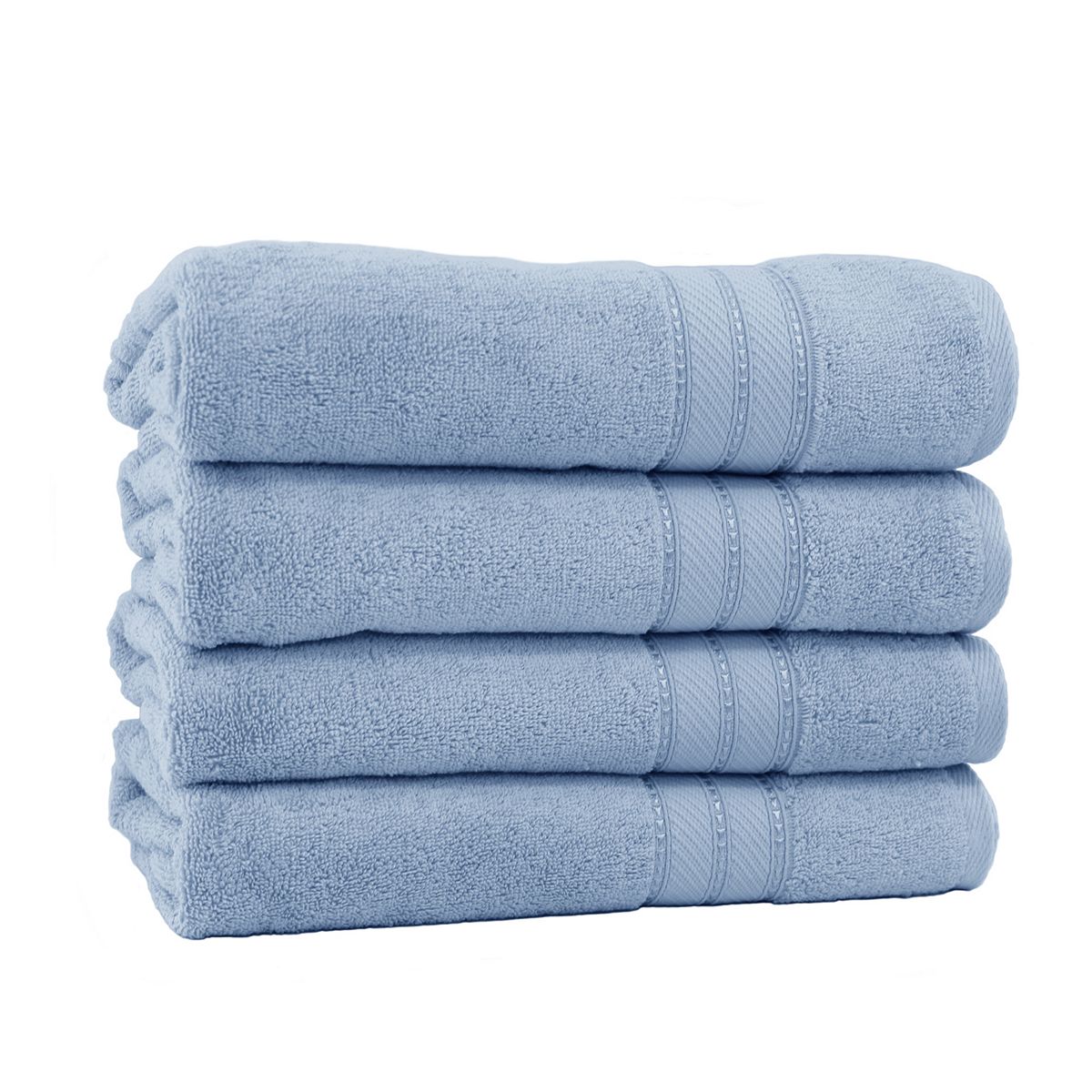 Amrapur SpunLoft 4-Pack Bath Sheet Set - Blue
