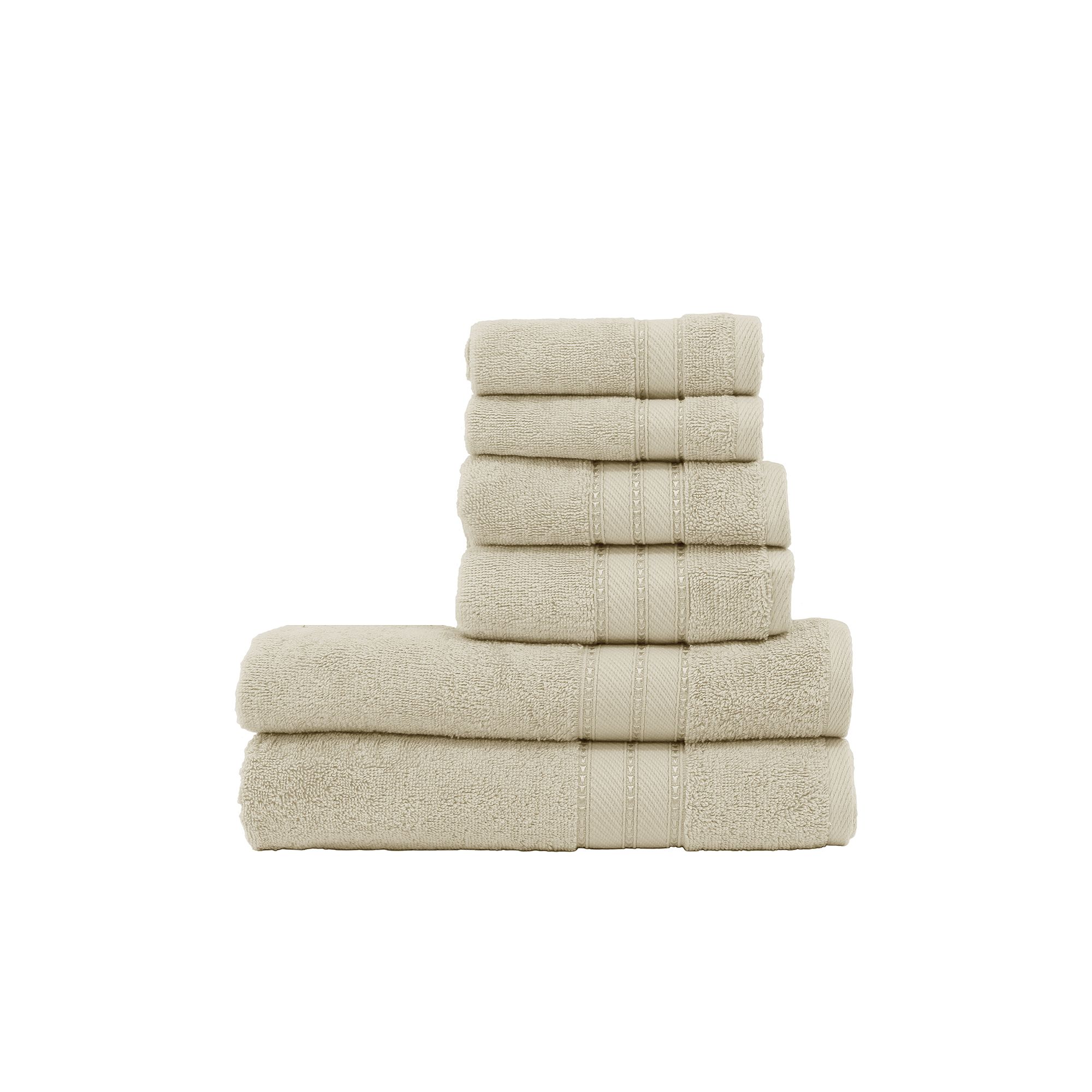 Amrapur SpunLoft 6-Piece Towel Set, Beige