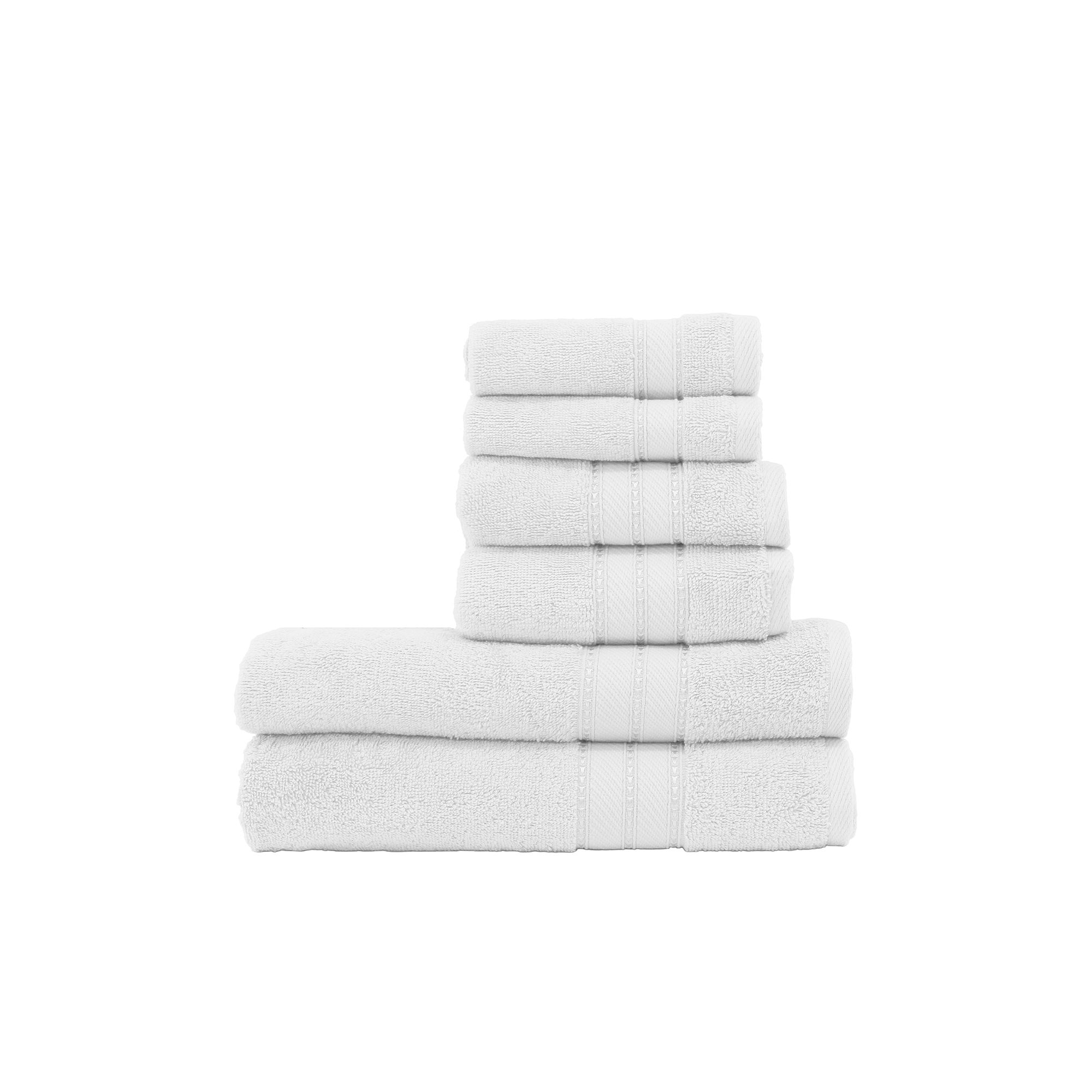 Amrapur SpunLoft 6-Piece Towel Set, White