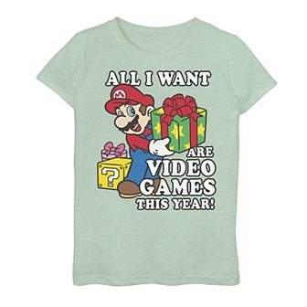 Girls 6-16 Nintendo Super Mario I Want Video Games Top