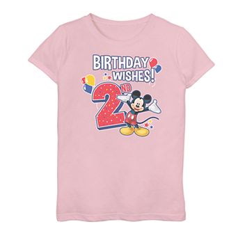 Disney's Mickey Mouse Girls 6-16 2nd Birthday Wishes Top