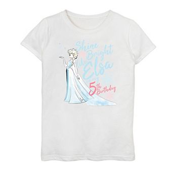 Disney's Frozen 2 Elsa Girls 6-16 Shine Bright On My 5th Birthday Top