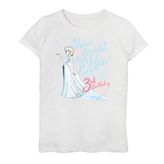 Disney's Frozen 2 Elsa Girls 6-16 Shine Bright On My 3rd Birthday Top