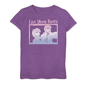 Disney's Frozen 2 Elsa & Anna Girls 6-16 Live Your Truth Gradient Top
