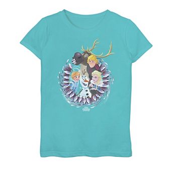 Disney's Frozen 2 Girls 6-16 Christmas Wreath Group Shot Top