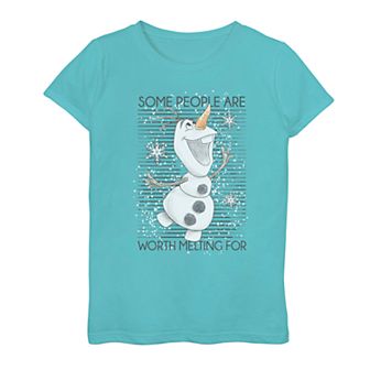 Disney's Frozen Olaf Girls 6-16 Some People Are Worth Melting For Top