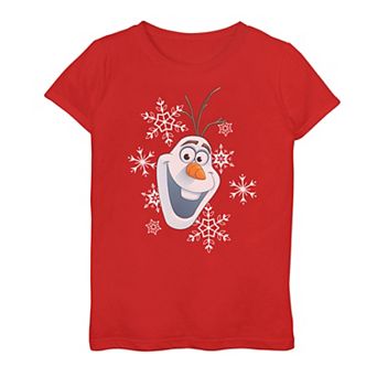 Disney's Frozen 2 Olaf Girls 6-16 Smile Snowflake Christmas Top