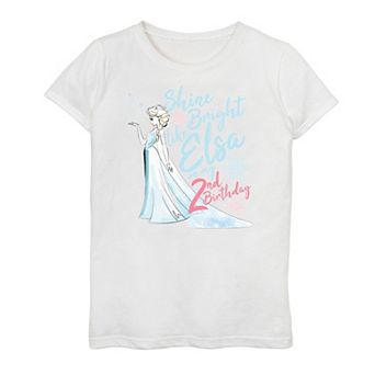 Disney's Frozen 2 Elsa Girls 6-16 Shine Bright On My 2nd Birthday Top