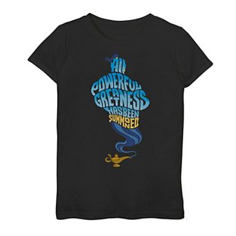 Disney's Aladdin Girls 7-16 Genie "All Powerful Greatness" Graphic Tee