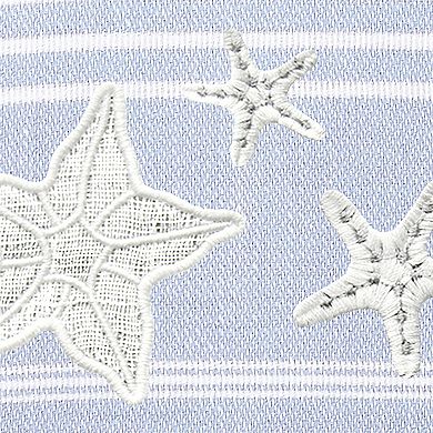Linum Home Textiles Turkish Cotton Lucky Glittery Starfish Pestemal Beach Towel