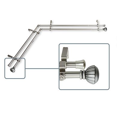 Rod Desyne 13/16" Magnolia Double Corner Curtain Rod
