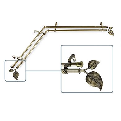 Rod Desyne 13/16" Ivy Double Corner Curtain Rod 28-48 inch