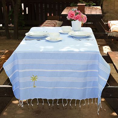 Linum Home Textiles Turkish Cotton Lucky Breezy Palm Tree Pestemal Beach Towel