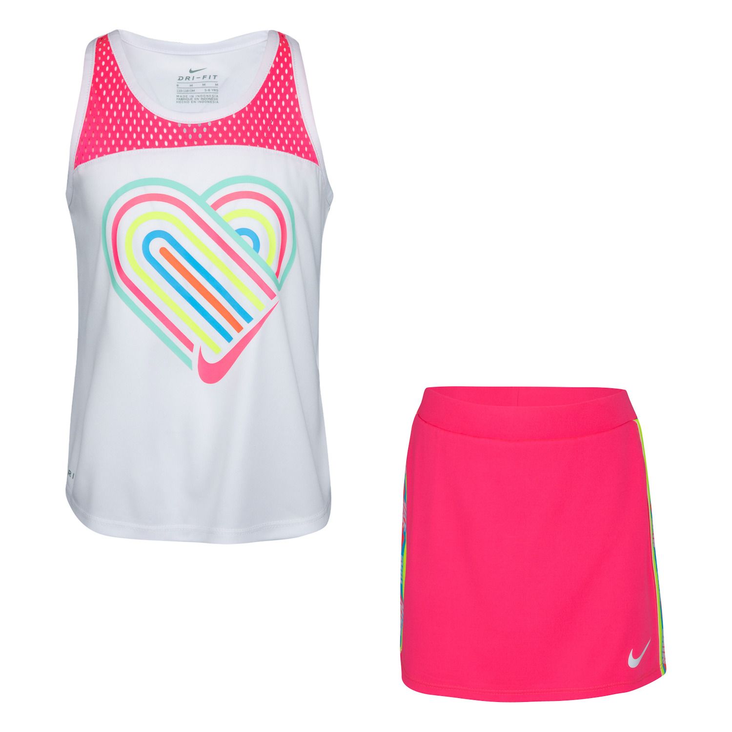 nike 2 piece skirt set