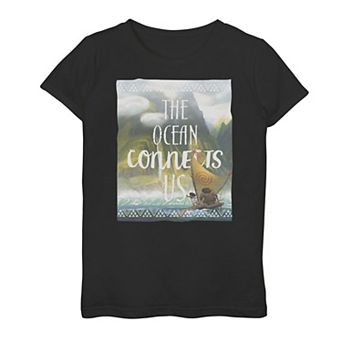 Disney's Moana Girls 7-16 The Ocean Connects Us Tribal Tee
