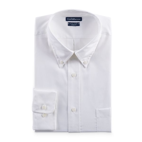 Men's Croft & Barrow® Athletic-Fit Easy-Care Button-Down Collar Dress Shirt