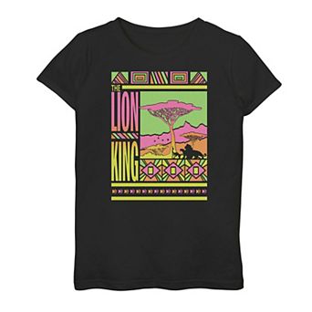 Disney's The Lion King Girls 7-16 Retro Geometric Style Tee