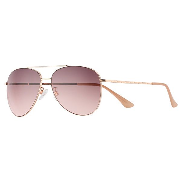 Women s ELLE Pink Aviator Sunglasses