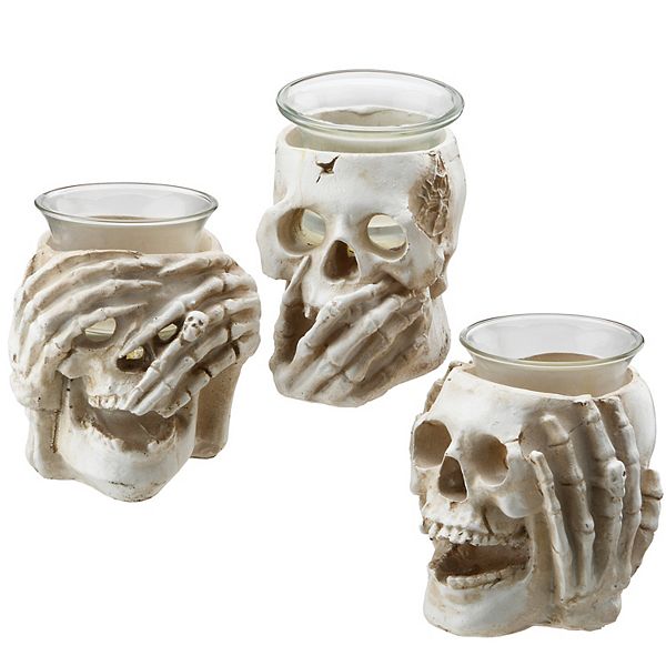 National Tree Company Skull Candle Holders 3-pc. Set