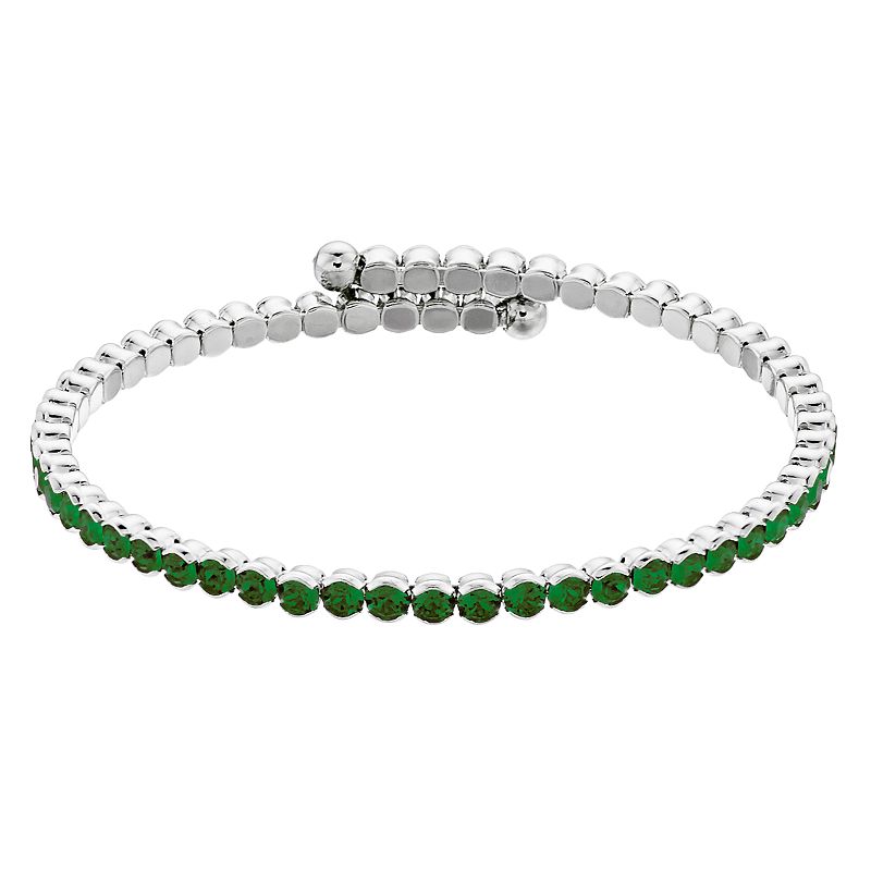 43952048 Brilliance Crystal Wrap Bracelet, Womens, Green sku 43952048