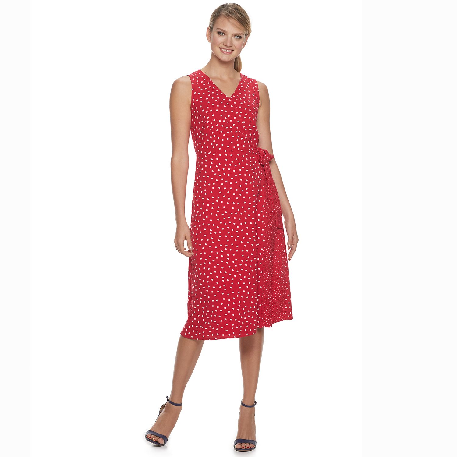 women's faux wrap dress