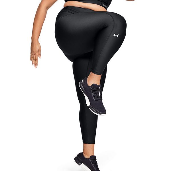 Under Armour Plus Heatgear Leggings With Side Panel In Black